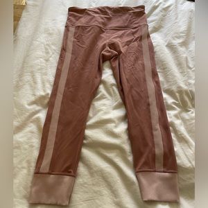 Athleta Elation Rib Trim 7/8 Tight in Palermo & Orchid Pink